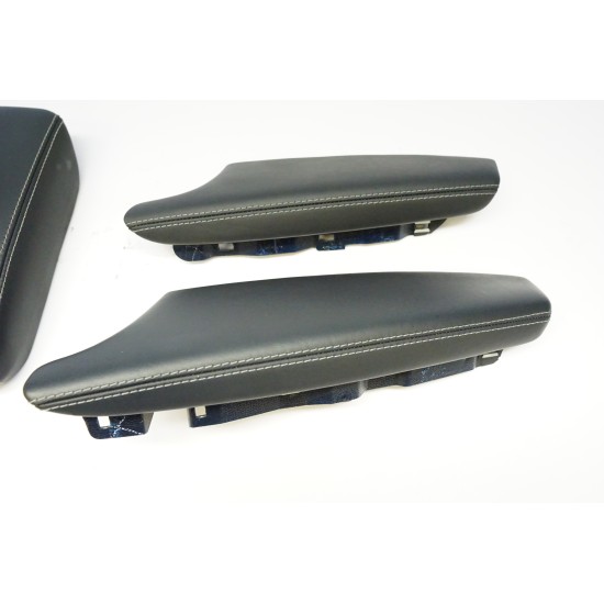 2010-2016 Audi A4 Armrest Arm Rest Trim Set White Stitching