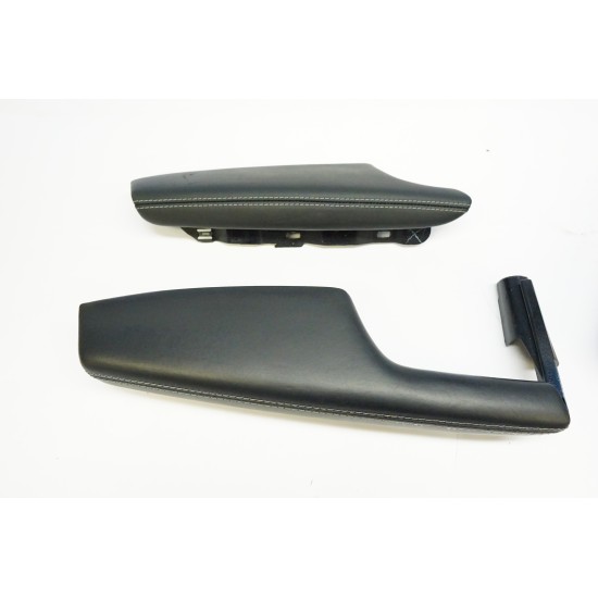 2010-2016 Audi A4 Armrest Arm Rest Trim Set White Stitching