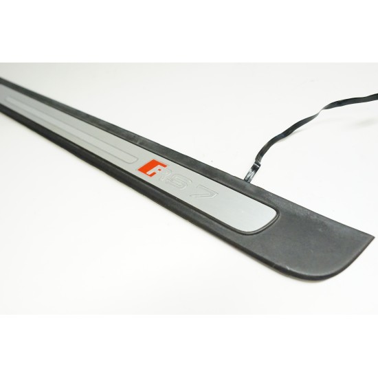 2014-2018 AUDI RS7 Left Front Illuminated Door Sill / Scuff Plate GENUINE