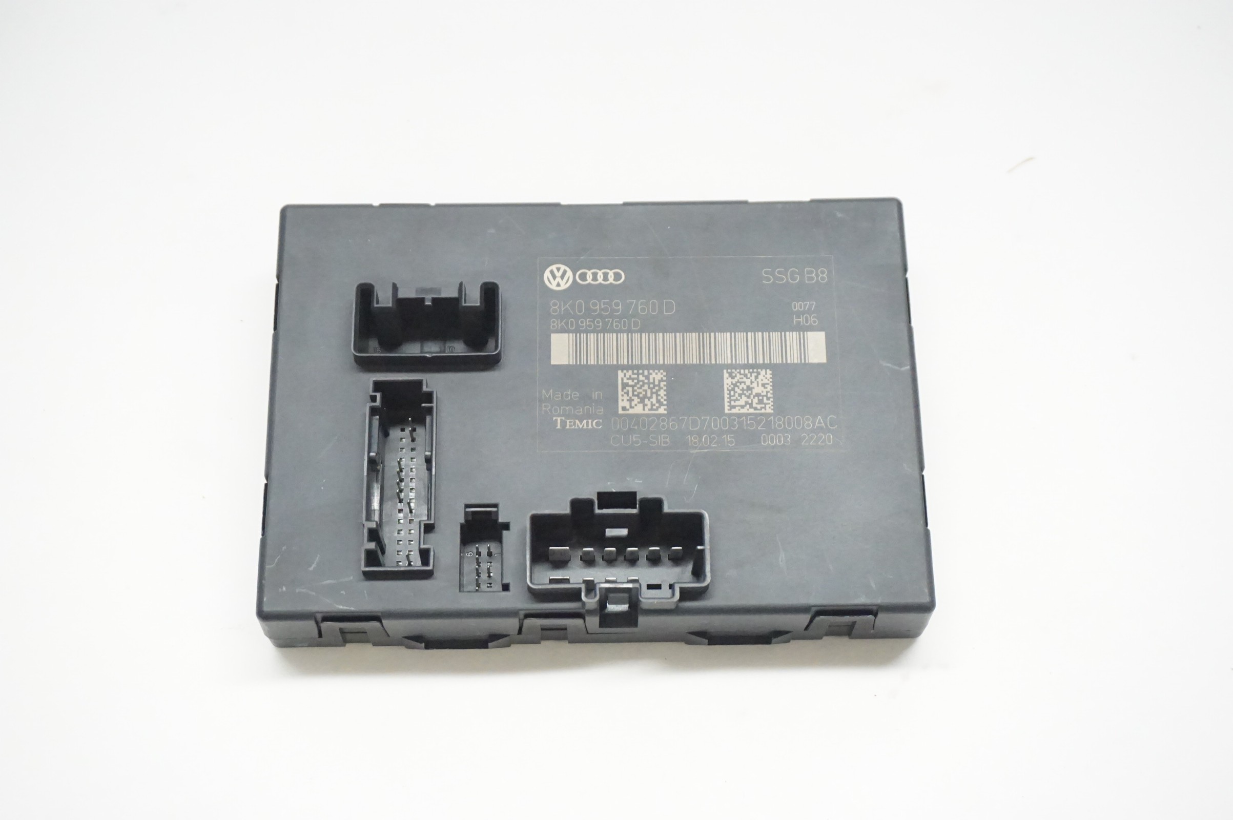 2013-2016 AUDI S4 Driver Seat Memory Module 8K0-959-760-D