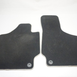 2010-2014 Audi TTS Carpet Front Floor Mat Set Silver Lined 8J1863691F